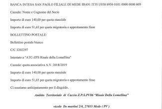 L’ ATC ZPS PV 6 “Risaie della Lomellina” bollettini errati