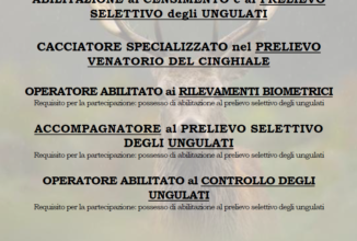 SONO APERTE LE PREISCRIZIONI AI CORSI SPECIALISTICI ORGANIZZATI DA FEDERCACCIA BRESCIA